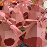 New Cone Pyramid Style Candy Box Verpackung Kleine Papiers choko laden boxen für Geschenke mit Band Hochzeit begünstigt Baby party Party