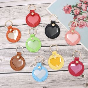 Pet Hair Storage Keychains PU Leather Heart Print Pet Fur Keepsake Keychain Cute Charm for Pet Lovers - Product Image 1