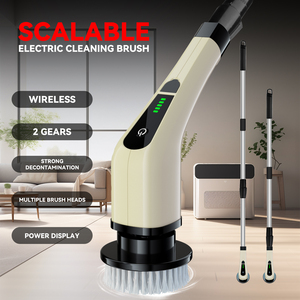 Cepillo <span class=keywords><strong>de</strong></span> <span class=keywords><strong>limpieza</strong></span> inalámbrico eléctrico Sunshine 7 en 1, mango largo <span class=keywords><strong>de</strong></span> 2500mAh, <span class=keywords><strong>limpieza</strong></span> <span class=keywords><strong>de</strong></span> baños 7 en 1, coches, vidrio, bebés, hecho <span class=keywords><strong>de</strong></span> plástico - Product Image 2