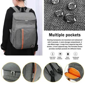 Zaino Termico Multifunzionale Blu Personalizzato, Grande Capacità, Impermeabile e Antiperdita per Picnic e Conservazione Alimenti - Product Image 5