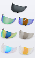 Casque de moto avec visière de remplacement intégrale Vintage visière transparente lentille Motocross équitation rétro demi-casq
