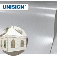 Bâche de protection solaire renforcée imperméable blanche en PVC 850 g/m² pour tente événementielle