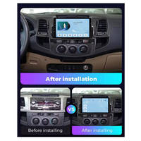 Autoradio Android 9 pouces pour lecteur DVD, écran tactile, navigation GPS, Carplay, tableau de bord, MP3, DSP, Mirror Link pour Toyota Hilux 2007-2015