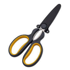 <b>Kitchen</b> <b>Scissors</b> Stainless Steel Straight Head Multi Purpose For Home Use Orange Gray Handle - Product Image 2