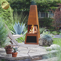 Brasero de jardin en métal pas cher pour brûler du bois, pour usage extérieur