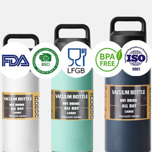Bouteille d'eau en métal avec logo personnalisé, tasse isotherme sous vide, 18 oz, 26 oz, 36 oz, bouteille d'eau en acier inoxydable avec bouchon à ouverture rapide - Product Image 1