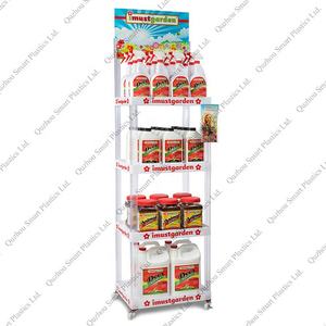 Valvoline इंजन तेल पीपी प्लास्टिक प्रदर्शन रैक कस्टम लोगो स्नेहक के लिए बहु प्रयोजन मंजिल खड़े प्रदर्शन इकाई - Product Image 5