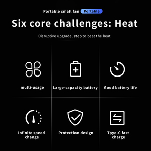 Portable Mini <strong>Fan</strong> 199 Speed Handheld <strong>Fan</strong> Power Display USB C Rechargeable Air Cooling Personal <strong>Fan</strong> For Indoor Outdoor Travel - Product Image 4
