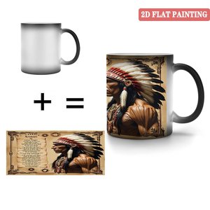 Mug en céramique givrée 11oz noir, tasse à café ou à thé magique changeant de couleur à la chaleur - Product Image 4