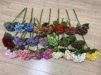 Buket Bunga Hydrangea Buatan Tangan RK353 dari Lateks Real Touch, Bunga Hydrangea Artifisial untuk Dekorasi Pernikahan dan Rumah, Rangkaian Bunga