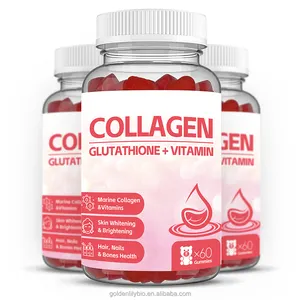 Gomitas de colágeno a precio al por mayor formuladas para apoyar el crecimiento de la piel del cabello colágeno vitaminas biotina caramelo