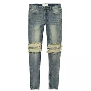 2024 OEM neuer Stil zerrissener Pent-Stil Lager Direktversand Herren Biker Skinny Jeans