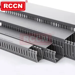 RCCN Narrow Slot HVDR2020F Wiring duct Guaranteed Quality PVC Cable Trunking Wire Raceway Industrial Electrical Ducting