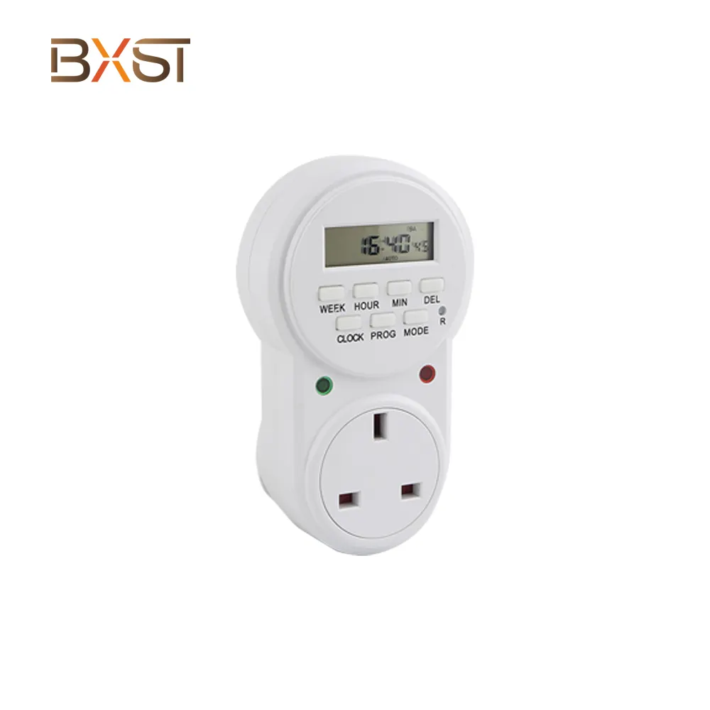 BXST 230V New Electronic Programmable Digital Timer Countdown Mains Plug-in Timer for Home