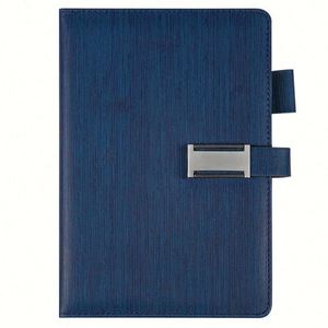A5 PU <b>Leather</b> Business Office Notebook Hardcover <b>Notepad</b> with Button Customizable Logo - Product Image 1