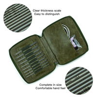 Ensemble d'aiguilles à tricoter circulaires interchangeables, 9 paires, petite taille, en acier inoxydable, câble détachable pour tricoter des chaussettes, des pulls, du tricot DIY