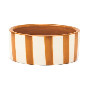 Izzy Wine Coaster Yellow Stripes Ceramic <b>Drink</b> <b>Holder</b> For Table Use - Product Image 1