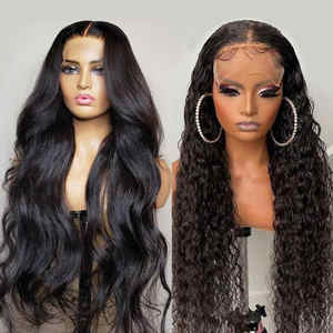 थोक क्यूटिकल संरेखित कुंवारी मानव बाल विस्तार बंडल विक्रेता पेरुवियन बालों के hd letal wig 360 फीता मानव बाल विग फीता - Product Image 1