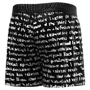 Shorts d'entraînement RISEPECT de style rétro pour arts martiaux, imprimé tigre et zèbre thaïlandais, coupe mi-cuisse, bleu marine - Product Image 6