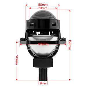 Soporte de ajuste <span class=keywords><strong>tipo</strong></span> E24 de 3 pulgadas, película Azul de vidrio HD, lente de proyector de luz antiniebla Bi Xenon, lámparas D2S D2H H11, estilo de reacondicionamiento - Product Image 2