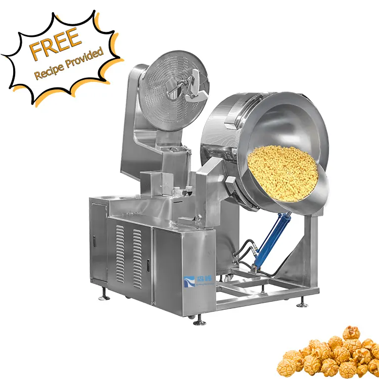 Cheap Price High Productivity American Style Industrial Commercial Caramel Gas Heating Automatic Popcorn Machine