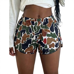 Shorts pour femmes à taille haute, imprimé léopard camouflage, doux, décontractés, pour l'été, shorts de détente légers, shorts de course pour un usage quotidien - Product Image 4