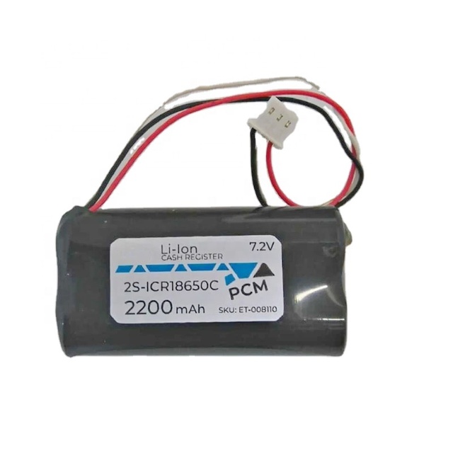 ET POS-7422-W318650 2S1P 7.2V 7.4V 2200mAh 2S Rechargeable Lithium Li Ion Battery Pack
