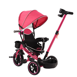 Caldo! 2024 regalo di natale triciclo per bambina/trikes rosa per ragazze con ruote in gomma/piccolo bambino rosa trike con ombrello - Product Image 5