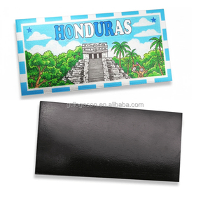 Aimants de réfrigérateur personnalisés en émail du Honduras, design perroquet et <span class=keywords><strong>ruine</strong></span> maya, aimants de réfrigérateur souvenirs drapeaux du Honduras tendance, vente en gros - Product Image 4