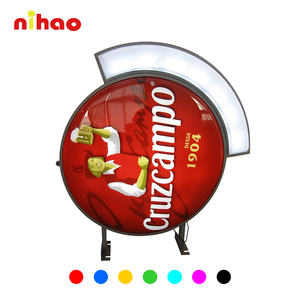 Letrero Luminoso Redondo Colgante NIHAO OEM, Caja de Luz Acrílica de Doble Cara con Caja de Luz Pequeña y Servicio de Muestra Rápida - Product Image 2