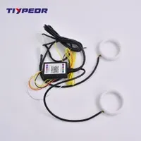 Lumière de logo LED RGB pour moto TIYPEOR, 60 mm, lumière ambiante, anneau halo, emblème rétroéclairé avec couvercle pour accessoires HONDA BMW F900XR