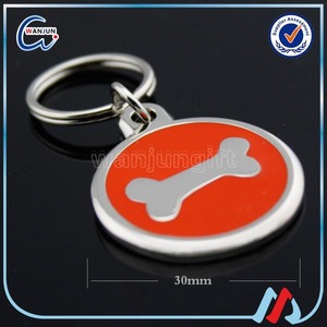 Venta al por mayor de etiquetas de perro, silenciador de hueso, etiquetas de perro de acero inoxidable anodizado, silenciador de Etiqueta de perro con forma de hueso - Product Image 3