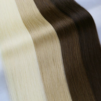 Extensions de cheveux à bandes adhésives double épaisseur de qualité professionnelle, texture européenne, en cheveux humains, vente en gros