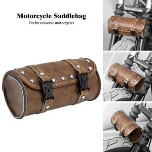 Alforja de Horquilla para Motocicleta de Cuero Bolsa de Herramientas Universal para Harley Softail Touring, Honda, <span class=keywords><strong>BMW</strong></span> y Yamaha - Product Image 6