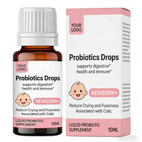Gouttes Probiotiques OEM pour Bébés, Gouttes Probiotiques Contre les Coliques, Supplément pour le Soutien des Gaz et de l'Immunité des Bébés, 10 Milliards de UFC, Gouttes pour la Santé Intestinale des Bébés