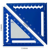 Regla Triangular Cuadrada de 4 Pulgadas, Aleación de Aluminio, DIY, OEM, ODM, Herramienta de Medición Rápida, Herramienta de Marcado en Ángulo Recto de 45/90 Grados, Herramienta para Trabajar la Madera
