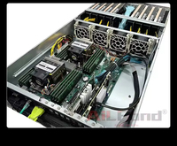Serveur GPU IA AiLFond 8 RTX4090 48 Go pour l'apprentissage automatique et l'apprentissage profond, double processeur / 16 DDR5 RECC 32 Go avec 4 * 3000 W PSU