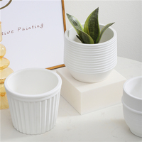 Vente en gros de jardinières succulentes pour décoration de balcon Pots de fleurs décoratifs pour jardin et éléphant en ciment blanc