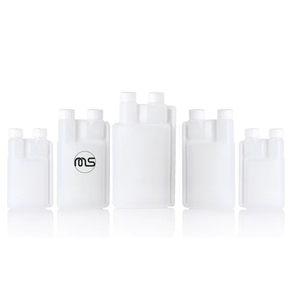 Botella Dosificadora de Laboratorio de Plástico HDPE de Doble Cuello, Blanca, de 100ml, 250ml, 500ml, 1000ml, Disponible en Fábrica - Product Image 1