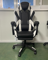 Silla de Juego Ergonómica con Respaldo Alto y Reposapiés para Adultos, con Soporte Lumbar y Cojín