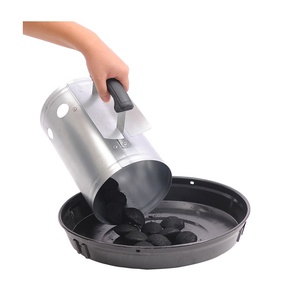 High Quality Large BBQ Charcoal Chimney Starter BBQ Charcoal Starter With Plastic Handle
