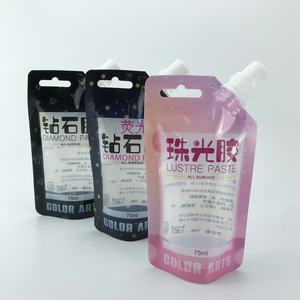 Precio de fábrica MOQ BAJO Ventana impresa personalizada Niños Perla Pegamento Embalaje Plástico Stand up Bolsa Caño Bolsas - Product Image 1