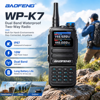 Baofeng WP-K7 10W IP67 Walkie Talkie Tahan Air Dual Band VHF UHF Air Band 1000CH APP Program Nirkabel Radio Dua Arah