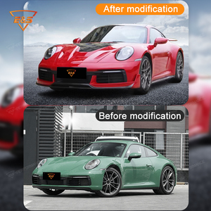 Kit complet de jupes latérales de diffuseur avant de lèvre arrière pour <span class=keywords><strong>Porsche</strong></span> <span class=keywords><strong>911</strong></span> 992 Kit de carrosserie en fibre de carbone de style <span class=keywords><strong>Turbo</strong></span> S - Product Image 5