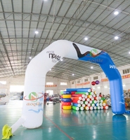 Arche gonflable personnalisée en tissu Oxford certifiée CE avec pompe électrique pour départ et arrivée de course, structure d'arche d'entrée pour événements extérieurs