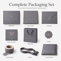 Boîte d'emballage de luxe en carton ondulé gris-noir E-flute écologique de qualité supérieure pour sacs à main et vêtements, idéale pour l'envoi promotionnel en gros