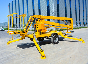 KCCL Kinglift New Condition 20m Steel Trailer Boom 360 Plataforma giratoria 200kg Capacidad de carga para minas de construcción al por menor - Product Image 6