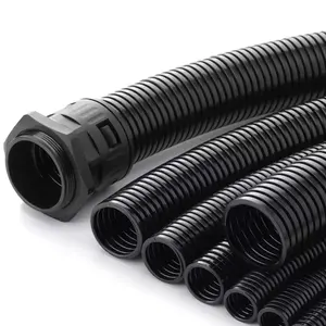 PE Corrugated Electrical Conduit Pipe Flexible Hose For Wire Cable Protection