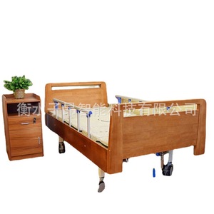 Cimai Manual Nursing <b>Bed</b> Solid Wood Hand Crank Height Adjustable For Elderly And <b>Disabled</b> Home Use - Product Image 5