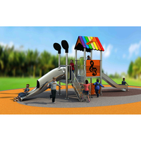 Aire de jeux extérieure d'équipement de glissière en spirale d'acier inoxydable de conception simple